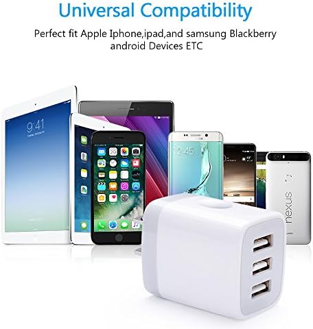 Rapid Charge Cube: High-Performance USB Wall Adapter (3.1 A) for i Phone & Samsung Devices – Compact Multi-Port Charger with Enhanced Safety Features for On-the-Go Convenience and Universal Compatibility