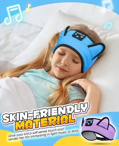 Premium Safe Listening Kids Headphones – Versatile Bluetooth & Wired Connectivity – Ultra-Comfort Stretchy Headband for Secure Fit – Travel-Friendly Audio Gear for Toddlers and Babies – Exceptional Device Compatibility – Lightweight, Durable Design for Everyday Adventures