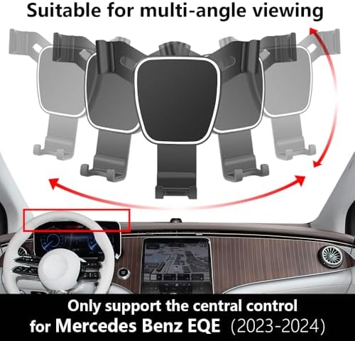 Premium Car Phone Holder for Mercedes Benz EQE 2023-2024 Sedan & SUV – Stylish Dashboard Mobile Mount for Seamless Navigation and Enhanced Connectivity (Not Compatible with AMG EQE) – Secure, 360-Degree Rotation, Easy Tool-Free Installation, and Elegant Design for Luxury Interiors
