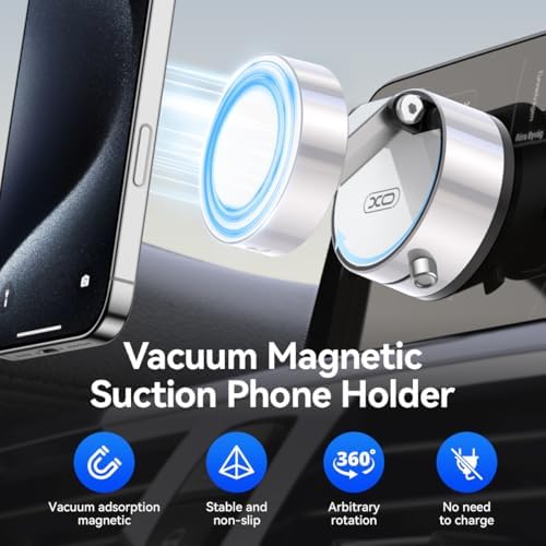Revolutionary 15 W Magnetic Wireless Car Charger Mount – Adjustable Fast Charging Holder for i Phone 12-16 | Sleek, Foldable Design for Optimal Viewing | Ideal Gift for Tech-Savvy Drivers | Enhanced Mag Safe Compatibility & Travel-Friendly Convenience
