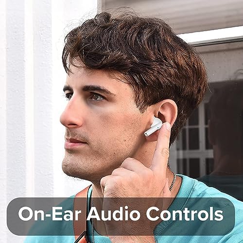 Coby True Wireless Earbuds with Smart Battery Indicator Case | Ultra-Light Bluetooth Earbuds Featuring Built-in Mic and Sweat-Proof Gel Tips | Perfect for Active Lifestyles with Up to 10-Hour Playtime (White) – Seamless Device Compatibility and Effortless Connectivity