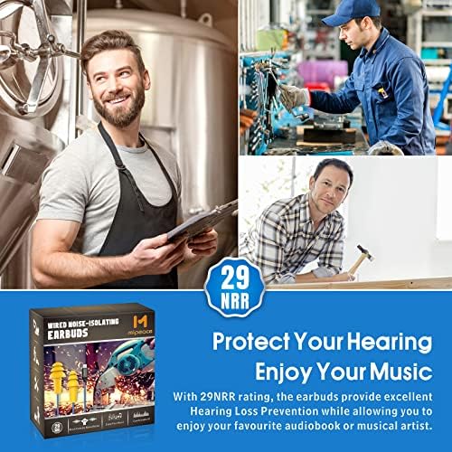 MIPEACE USB Type C Ear Plug Headphones – Noise-Reducing Earbuds for Industrial Use, Ergonomic Comfort for Construction Professionals, Enhanced Sound Isolation for Workplace Safety, Lightweight & Durable Design, Ideal for All-Day Wear