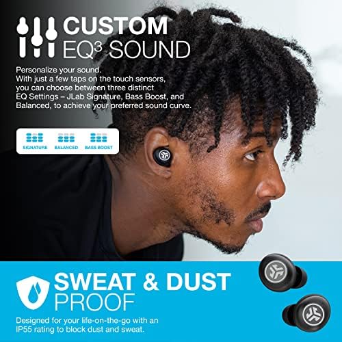 Elevate Your Audio Experience with JLab JBuds Air Pro True Wireless Earbuds – Designed for Active Lifestyles with Bluetooth Multipoint Connectivity, IP55 Sweat & Dust Resistance, Customizable 3 EQ Settings, Auto Play/Pause Feature, and Dual Connect Capability for Unmatched Versatility in Every Environment