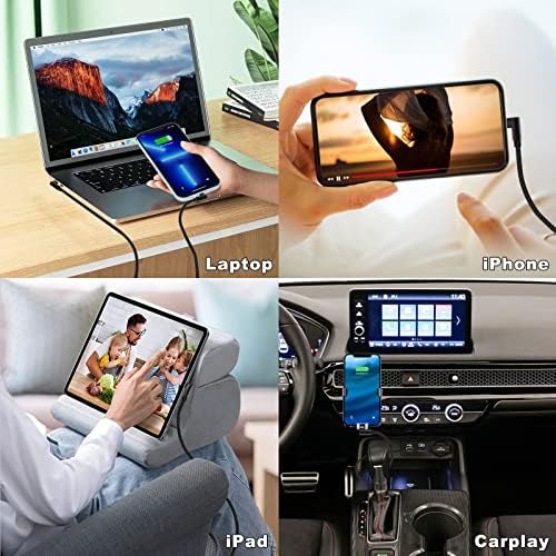 Premium 3-Pack USB C to Lightning Cable 3 ft – MFi Certified Fast Charging with 90-Degree Right Angle Connector – Durable Nylon Braided Design for i Phone 13, 12, 11, Pro, X, XS, XR, 8 Plus, 7, 6, 5 – Ultimate Convenience for Gaming and Streaming – Reliable Data Transfer and Syncing Solutions – Tangle-Free, Long-Lasting Performance in Stylish Black Finish