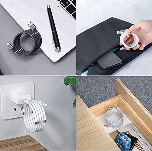 Upgraded 2-Pack Magnetic USB C to USB C Fast Charging Cable (3 ft, 60 W) – Superior Charging & Data Transfer Solution for All USB C Devices with Protective Soft Tube – Effortless Magnetic Connection for Enhanced Port Longevity and Convenience