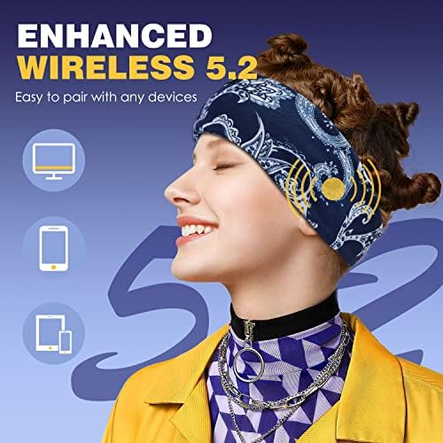Revolutionary Wireless Sleep Headband with HD Sound: Ultimate Comfort Bluetooth Earphones for Relaxation, Fitness, and Travel – Sweat-Resistant Eye Mask for Active Lifestyles and All-Night Use