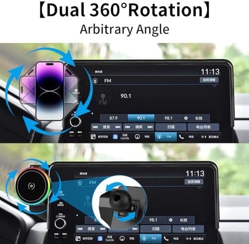 Car Magnetic Phone Mount for Honda CRV CR-V 2023 2024 2025 and Honda HRV HR-V 2023-2025 Auto Interior Accessories Best Cell Phones Holder Fast 15W Wireless Charger Charging GPS Screen Stand – Enhanced Compatibility and Speed