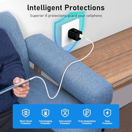 Dual USB Power Adapter Block – Fast 5 V 2.1 A Charging Station for i Phone & Android Devices – Compact Wall Charger with Dual Ports – Sleek Black Design for Home & Travel – 2-Pack USB Charger Cube for Rapid Device Compatibility