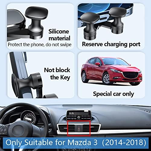 Mazda 3 Phone Holder Mount (2019-2025) – Premium Gravity Car Bracket for Secure Smartphone Access and Enhanced Driving Safety – Effortless Installation and Optimal Visibility – Sleek Design for Modern Interiors – Ideal Auto Accessory for Hands-Free Navigation and Call Management