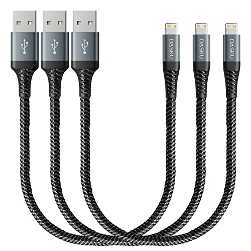 3-Pack 3 FT Lightning Cable – Premium Nylon Braided Fast Charging Cord for i Phone 13/12/11/Pro Max/X/Xs Max/Xr/8 Plus/7 Plus/6 S Plus/6 Plus/i Pad – Ultimate Durability & Tangle-Free Convenience