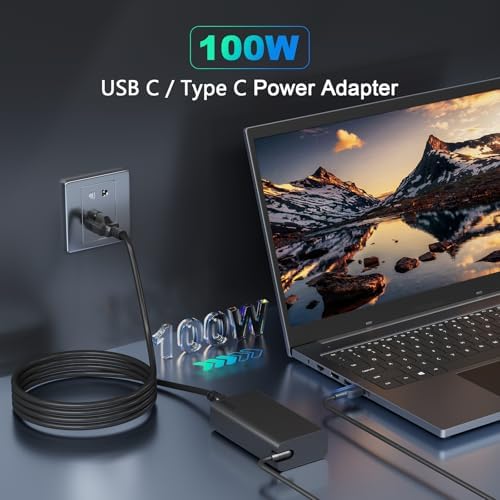 High-Performance 100 W USB-C Laptop Charger – Versatile Fast Charging Solution for Lenovo, Dell, HP, ASUS, Mac Book & More – PD 3.0 Technology for 45 W to 100 W Devices – Multi-Voltage Output (5 V-20 V) – Perfect for Gamers and Professionals Seeking Speed and Durability – Includes 30-Day Money-Back Guarantee and One-Year Defect Replacement – Your Essential Power Adapter for Modern Laptops