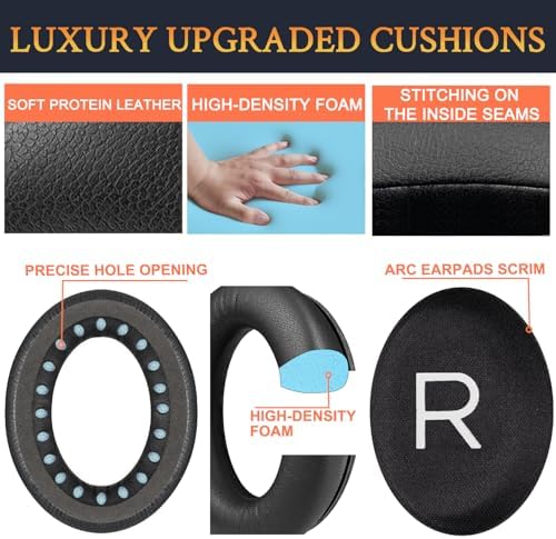 Transform Your Bose Quiet Comfort 45 & SE Headphones with Luxurious SOULWIT Replacement Earpads in Burgundy – Premium Soft Protein Leather Cushions for Unmatched Comfort and Superior Sound Isolation, Perfect for Long Listening Sessions and Easy Installation