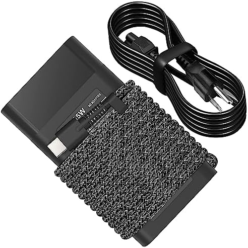 Versatile 65 W USB-C Charger for HP Laptops | Fast Charging & Enhanced Compatibility for Zbook, Elite Book, Envy, Spectre & More | Ultra-Slim Design with Circuit Protection & 30-Day Trial | Perfect for Mobile Workstations & 2-in-1 Devices