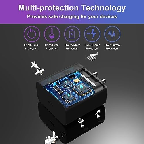 45 W USB C Charger Duo Pack – Ultra-Fast PPS Wall Adapter for Samsung Galaxy S25, S24, S23 Ultra & More – Includes 6 ft Type C Charging Cable for Enhanced Performance & Safety – Perfect for Home & Travel Use