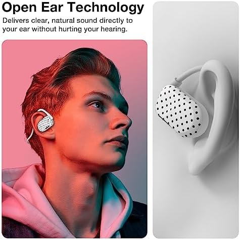 Purity Air Open Ear Headphones – Advanced True Air Conduction Wireless Bluetooth Earbuds with Dual Mic for Clear Calls – Ergonomic, Sweat-Resistant Design for Active Lifestyles – Compatible with i Phone & Android – Ultimate Comfort and Audio Awareness