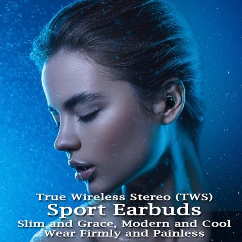 IHAO Bluetooth 5.3 Clip-On Sport Earbud Headphones – 80-Hour Playtime, Noise-Cancelling Hi-Fi Sound, IPX4 Waterproof, Secure Fit for Active Lifestyles, Perfect for Workouts and Leisure, Enhanced Connection Speed, Painless Wear – Black