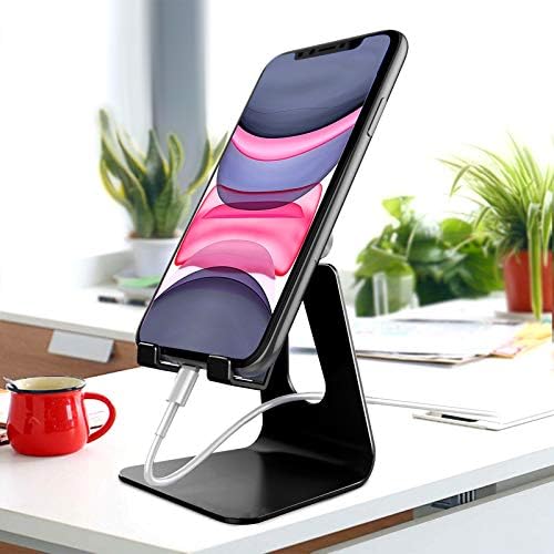 CreaDream Adjustable Cell Phone Stand, Phone Stand, Cradle, Dock, Holder, Aluminum Desktop Stand Compatible with Phone 13 12 Pro Max Charging, Accessories Desk, All Mobile Phones, Sierra Blue – Enhanced Compatibility and Speed