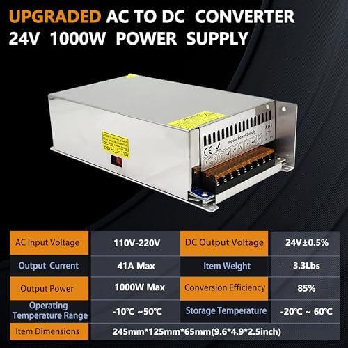 Versatile 24 V 60 W AC to DC Power Supply Adapter – High-Efficiency Converter for CCTV, RVs, LED Lighting, and Pumps – Universal Multi-Voltage Compatibility (110 V/120 V/220 V) for Consistent Performance in All Applications