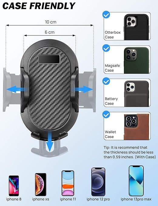 JOYTUTUS 360-Degree Rotating Cup Holder Phone Mount – Innovative Long Arm Smartphone Holder for Cars, Compatible with i Phone & Samsung (2-Pack) – Enhance Navigation & Hands-Free Calling Experience on the Go
