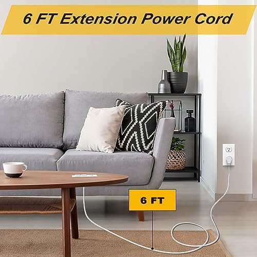 Recessed Power Grommet with Dual 20 W USB C Ports and 6 FT Extension Cord – Versatile Desk Power Socket with 2 AC Outlets for Seamless Integration into Cabinets, Drawers, or Nightstands – ETL Listed for Safety and Enhanced Charging Efficiency – Ideal for Organized Home Offices and Modern Living Spaces