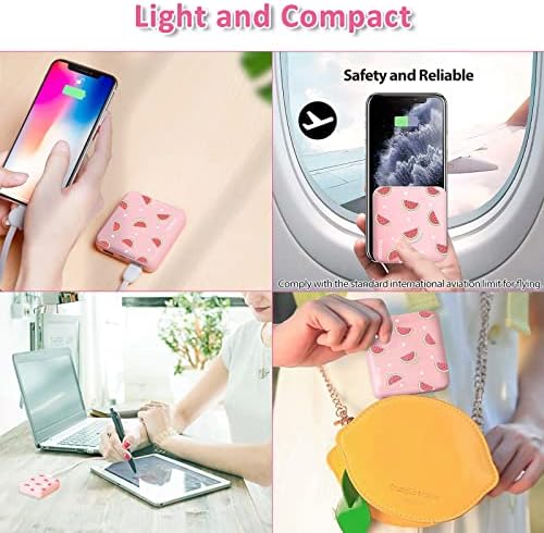 Yoobao 10,000 m Ah Cute Cake Portable Charger – PD 20 W USB-C Power Bank for Fast Charging i Phone 14/13, i Pad, Android & Samsung – Stylish Mini Battery Pack for Girls & Kids Travel – Ultimate Compatibility & Performance