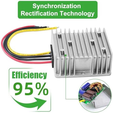 High-Efficiency 30 A Waterproof DC 24 V to 12 V Power Converter – 360 W Buck Supply for Golf Carts & Club Cars with Superior Compatibility and Streamlined Performance Solutions