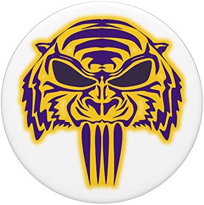 The Official Tiger Skull Logo PopSockets Grip and Stand for Phones and Tablets – Enhanced Compatibility and Speed