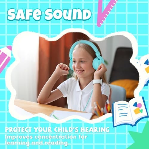 Premium ONTA Kids Headphones – Comfortable Noise-Canceling On-Ear Headset for Young Learners | Durable Wired Earphones Designed for School, Travel, and Home | Perfect Fit for i Pads, Smartphones, and Laptops | Unmatched Sound Quality for Ages 3+