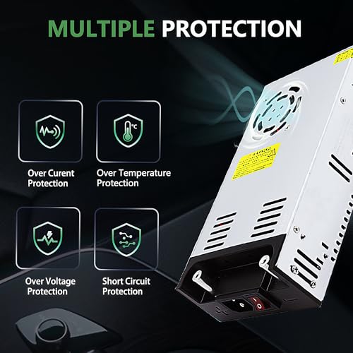 High-Efficiency 12 V 50 A AC to DC Power Supply – 600 W Smart Cooling Transformer for LED Lighting, CCTV Systems, and Automotive Applications Maximize your device performance with our state-of-the-art 12 V 50 A AC to DC converter, delivering a robust 600 W power supply tailored for demanding applications. Designed with cutting-edge smart cooling technology, this transformer ensures optimal operation and prevents overheating, extending the lifespan of your equipment. Perfect for powering LED strips, CCTV cameras, and automotive devices, its compact design allows for seamless installation in various environments. Built-in safety features, including overcurrent and short-circuit protection, provide peace of mind while maintaining efficiency. Invest in this high-quality power supply for enhanced device reliability and energy savings, making it an essential addition to both home and professional setups. Choose SWTPWR for your power needs and experience unparalleled performance.