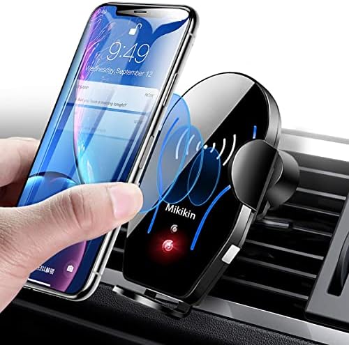 Premium Fast Wireless Car Charger Mount – 10 W Auto-Clamping Phone Holder for i Phone 16/15/14/13/12/11 Pro Max & Samsung Galaxy S24/S23/S22/S21+ – Effortless Installation with Superior Compatibility for Enhanced Navigation and Driving Safety