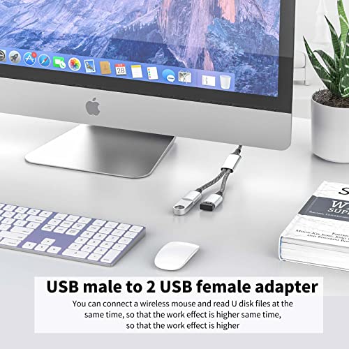 Fidioto 6.6 ft USB Extension Cable Splitter – Expand Your Connectivity with 1 Male to 4 Female Ports for Effortless Data Transfer and Charging – Ideal USB Hub Adapter for Printers, Keyboards, Flash Drives, Play Station, Laptops, and More, Ensuring Superior Compatibility and High-Speed Performance for All Your Peripheral Devices