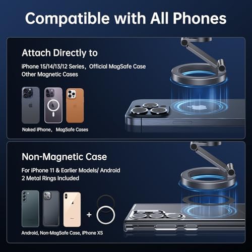 SYNCWIRE Mag Safe Car Mount Vent – Premium Magnetic Phone Holder for i Phone 12-16 | Adjustable 3 D Long Arm & Versatile Rotation | Secure Air Vent Phone Mount for Easy Navigation & Hands-Free Calls | Durable Design for All i Phone Models