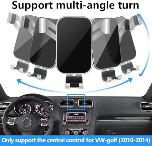 LUNQIN Premium Car Phone Holder for Volkswagen Golf GTI & Golf R (2015-2021) – Secure Smartphone Mount for Navigation & Hands-Free Calls – Effortless Installation, Adjustable Cradle for All Devices, Perfect for Charging, Enhances Driving Safety and Convenience