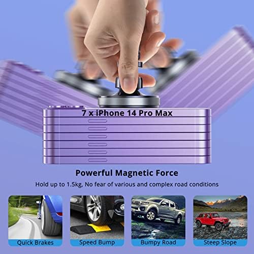 Revolutionary Magnetic Wireless Car Charger Mount for i Phone 12/13/14 – Fast 15 W Charging & Secure Air Vent Magnet Holder – Optimized Mag Safe Compatibility & Enhanced Driving Experience