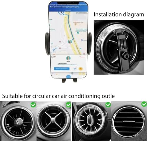 Revolutionary Car Vent Phone Holder for Circular Exhaust Ports – Universal Smartphone Compatibility, Effortless Installation, and 360-Degree Rotation for Safer Hands-Free Navigation – Elevate Your Driving Experience with Enhanced Stability and Style