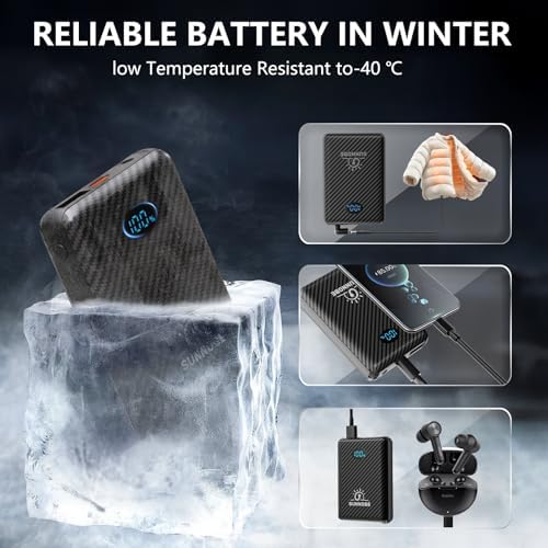Ultimate 10000 m Ah Power Bank for Heated Vests – Versatile 7.4 V/5 V Battery Pack with DC, USB, and Type-C Outputs, Lightweight Design and LED Display for Outdoor Enthusiasts – Charge Your Devices While Staying Warm