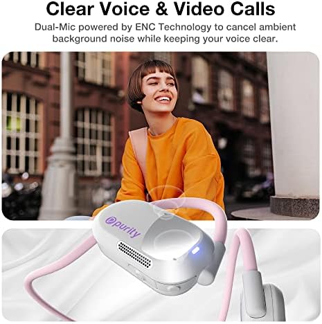 Purity Air Open Ear Headphones – Advanced True Air Conduction Wireless Bluetooth Earbuds with Dual Mic for Clear Calls – Ergonomic, Sweat-Resistant Design for Active Lifestyles – Compatible with i Phone & Android – Ultimate Comfort and Audio Awareness