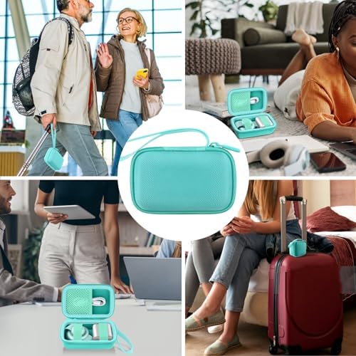 co2 CREA Green Hard Case for Anker Mag Safe UFO 3-in-1 Mag Go Wireless Charger Station – Travel-Friendly Foldable Charging Pad Protector with Enhanced Compatibility and 15 W Fast Charging Capability, Ideal for On-the-Go Charging Solutions