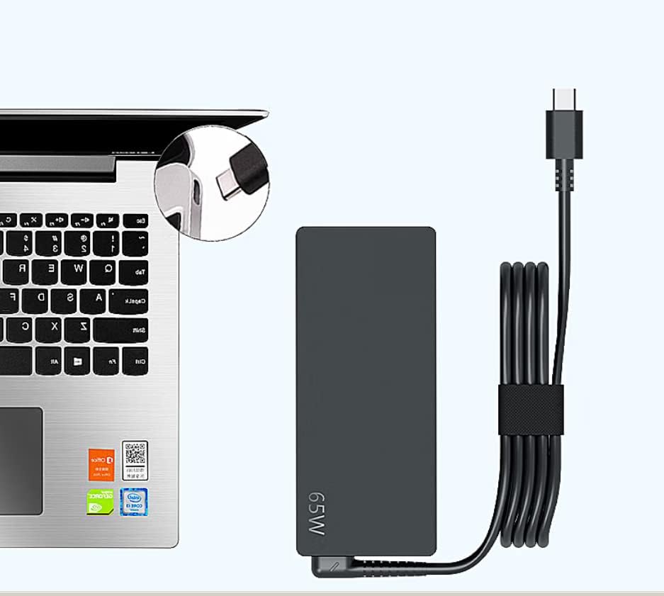 High-Speed 65 W USB-C Charger for Lenovo Think Pad Series – Universal Compatibility Power Adapter for E14, E15, L13, L15, T490, X1 Yoga & More – Fast Charging, Safe & Reliable Performance – Perfect Replacement for Original Lenovo Chargers – Ideal for Business and Personal Use