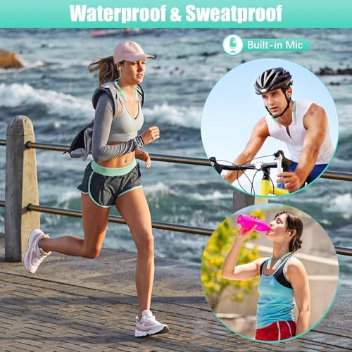 Lecefty Wireless Neckband Headphones – 200-Hour Waterproof Bluetooth Earbuds with Premium Balanced Armature Sound, Hands-Free Calling, Lightweight Comfort for Sports and Outdoor Use – Stylish Silver Finish for Everyday Adventures