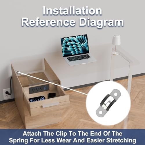 Compact Drawer Charging Hub with USB-C, USB-A & AC Outlets – 5 FT Flexible Power Cord, UL Listed Surge Protector for Neat Installation – Fast Charge Your Devices in Style and Safety