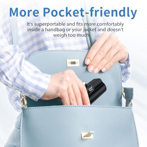 Ultra-Compact Dual USB-C Power Bank Set – 5000 m Ah Mini Charger with 22.5 W Rapid Charging for i Phone 16/15, Samsung, Google, LG, and All Android Devices – Essential On-the-Go Power Source with Superior Safety Compliance and Pocket-Friendly Design