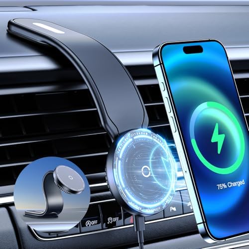 Revolutionary 15 W Magnetic Car Mount Charger – Premium Aluminum Alloy, Foldable Design for i Phone 16/15/14/13/12 Series – Unmatched Fast Wireless Charging & Effortless Dashboard/Windshield Installation for Modern Drivers