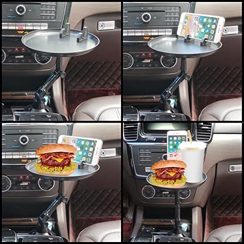 Revolutionary Car Cup Holder Phone Mount with Integrated Snack Tray – Ultimate Compatibility for i Phone, Samsung Galaxy, LG, Moto & Google Pixel – Hands-Free Convenience & 360-Degree Rotation for Safe Driving Enjoyment