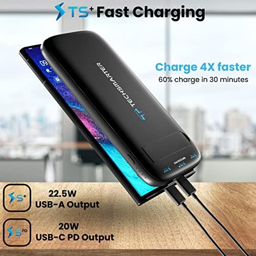 10000 m Ah Wireless Power Bank with 15 W Fast Charging, Anti-Slip Suction Cups, and Kickstand – Universal Charger for i Phone 16, 15, 14, 13, 12, 11 & Samsung Galaxy S25, S24, S23, S22, S21, LG Thin Q – Ultimate Convenience for On-the-Go Power Solutions