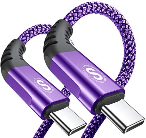 sweguard 3.1 A Fast Charging USB Type C Cable – 2 Pack 6.6 ft Nylon Braided Charger for Samsung Galaxy, LG, Moto, PS5 – Durable, Tangle-Free, High-Speed Data Sync – Ultimate Compatibility and Convenience in Pink