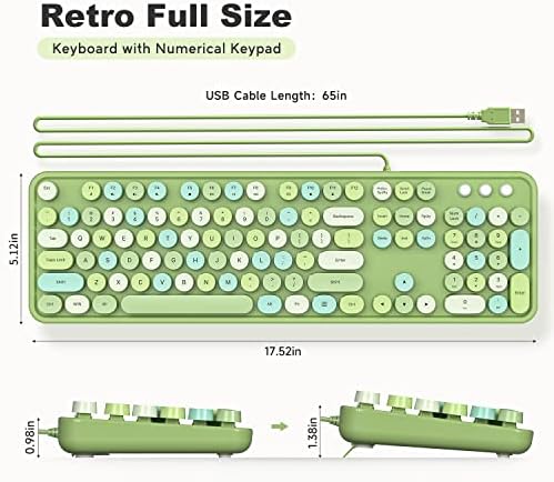 Illuminate Your Workspace with the Large Print Backlit Keyboard – Ergonomic USB Wired Multimedia Keyboard with Rainbow LED Lighting for Enhanced Comfort and Visibility on Windows PCs & Laptops