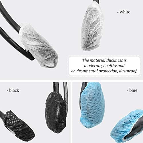 BBTO 300-Piece Disposable Headphone Covers – Premium Non-Woven Sanitary Fabric Earphone Protectors for Enhanced Hygiene and Comfort in Shared Spaces (11 cm, Available in White, Blue, and Black) – Ideal for Gyms, Schools, and Offices. Elevate your audio experience with these versatile, easy-to-use covers designed to fit most standard headphones, ensuring a clean, barrier against sweat and dirt. Perfect for maintaining headphone longevity while promoting quick, effortless changes between users. Enjoy superior sound quality and ultimate comfort with these breathable, skin-friendly materials. A must-have accessory for anyone valuing hygiene and cleanliness in communal environments.