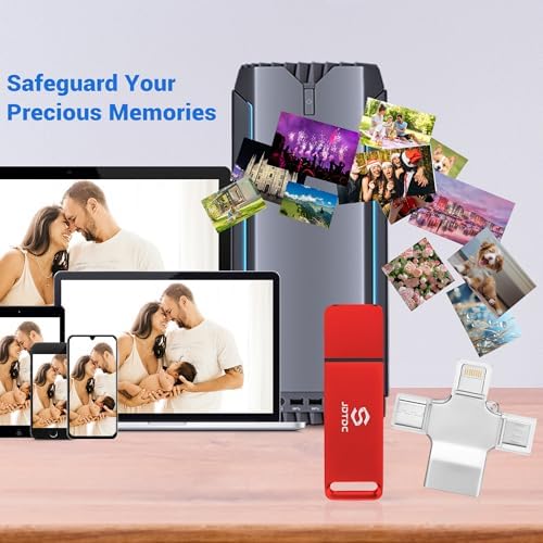 Ultimate 512 GB Photo Storage Stick – Effortless Auto Backup Flash Drive for i Phone & i Pad – High-Speed External Storage Solution for All Devices – Safeguard Your Memories with Compact Design and Enhanced Compatibility