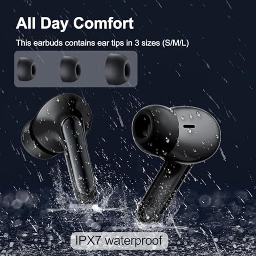 Blackview Advanced Wireless Noise Canceling Earbuds – Bluetooth 5.3 for Rapid Pairing, IPX7 Waterproof for Ultimate Durability, Enhanced Built-in Microphone for Crystal Clear Calls, 56-Hour Playtime for All-Day Use, LED Power Indicator for Effortless Battery Monitoring, Perfect for Active Lifestyles with Android/i OS Compatibility